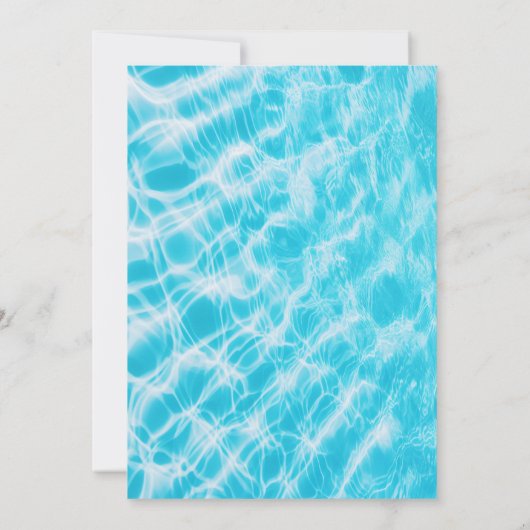 Verloving Pool Party Kaart (Achterkant)