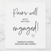 Verloving Proficiat Getting Married Gift Wijn Etiket (Enkel label)