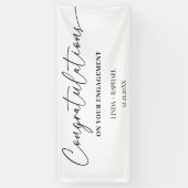 Verloving Proficiat Handschrift Typografie Spandoek (Verticaal)