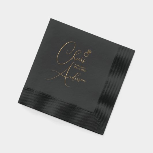 Verloving Proost op de toekomst Mr. en Mrs. Folie Servetten (Links)