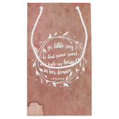 Verloving Quote Gift Bag | Romantische Waterverf Klein Cadeauzakje (Achterkant)