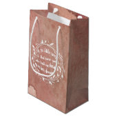 Verloving Quote Gift Bag | Romantische Waterverf Klein Cadeauzakje (Achterkant Gekanteld)