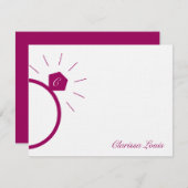 Verloving Ring - Bedankt kaarten Notitiekaartje (Voorkant / Achterkant)