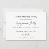 Verloving ring, bekendmaking van de betrokken part aankondiging (Achterkant)