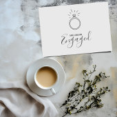 Verloving ring, bekendmaking van de betrokken part aankondiging