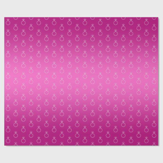 Verloving Ring Bruiloft Heet Roze Verpakkingsdocum Cadeaupapier (Vlak)