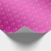 Verloving Ring Bruiloft Heet Roze Verpakkingsdocum Cadeaupapier (Hoek)