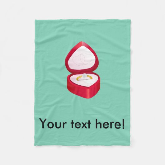 Verloving ring clipart fleece deken (Voorkant)