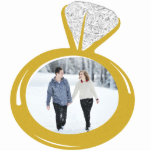 Verloving Ring-fotoversiering Fotobeeldje Ornament<br><div class="desc">Voeg uw favoriete foto aan dit de ringsinament van het foto verloving toe. Ideaal voor je eerste kerstboom en een geweldig cadeau voor het gezin.</div>