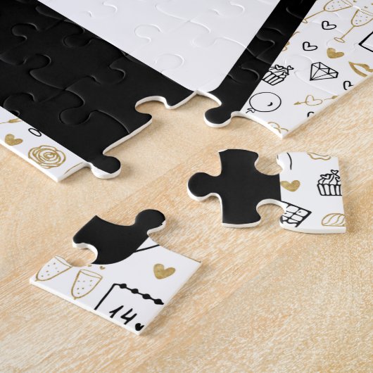 Verloving Ring Jigzaag Puzzle Legpuzzel (Zijkant)