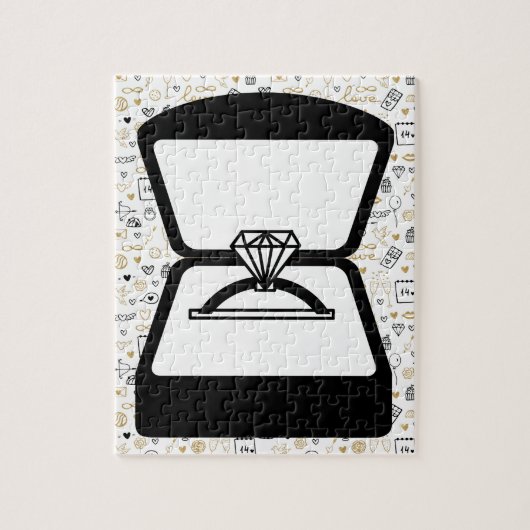 Verloving Ring Jigzaag Puzzle Legpuzzel (Verticaal)