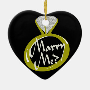 Verloving Ring "Marry Me" Keramisch Ornament