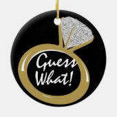 Verloving Ring Photo Keramisch Ornament (Achterkant)