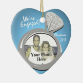 Verloving Ring Photo Keramisch Ornament (Rechts)