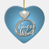 Verloving Ring Photo Keramisch Ornament (Achterkant)