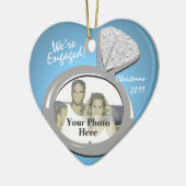 Verloving Ring Photo Keramisch Ornament (Links)