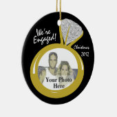 Verloving Ring Photo Keramisch Ornament (Rechts)