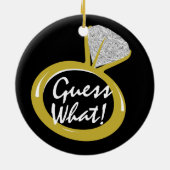 Verloving Ring Photo Keramisch Ornament (Achterkant)