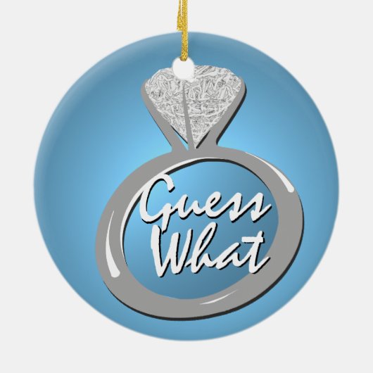 Verloving Ring Photo Keramisch Ornament (Achterkant)