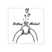 Verloving Ring Rubberstempel (Afrduk)