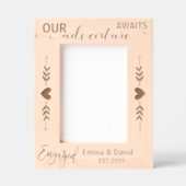 Verloving Ring Wedding Boho Avontuurlijk paar Gegraveerde Lijstjes (Voorkant)