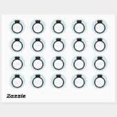 Verloving Ring Wedding Seals Ronde Sticker (Vel)