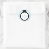 Verloving Ring Wedding Seals Ronde Sticker (Tas)