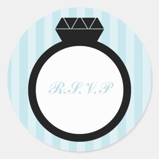 Verloving Ring Wedding Seals Ronde Sticker (Voorkant)