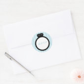 Verloving Ring Wedding Seals Ronde Sticker (Envelop)