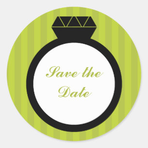 Verloving Ring Wedding Seals Ronde Sticker