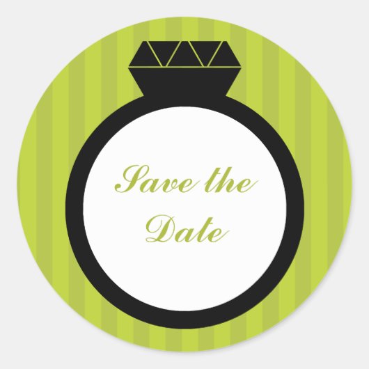 Verloving Ring Wedding Seals Ronde Sticker (Voorkant)