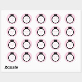 Verloving Ring Wedding Seals Ronde Sticker (Vel)