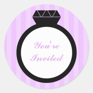 Verloving Ring Wedding Seals Ronde Sticker