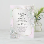 VERLOVING | Roze pittorroze bladeren Kaart (Staand voorkant)