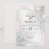 VERLOVING | Roze pittorroze bladeren Kaart (Voorkant / Achterkant)