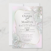 VERLOVING | Roze pittorroze bladeren Kaart (Voorkant)