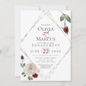 VERLOVING | Rozen van Waterverf met rode wijn en b Kaart (Voorkant)