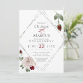 VERLOVING | Rozen van Waterverf met rode wijn en b Kaart (Staand voorkant)