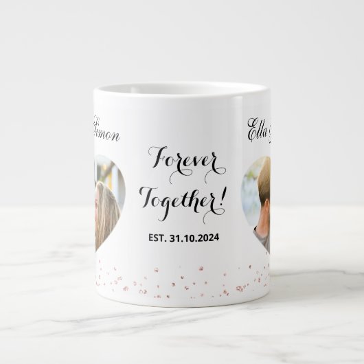 Verloving Script Elegant Grote Koffiekop (Voorkant)