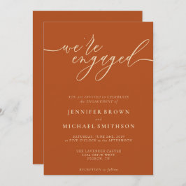 Verloving Simple Terracotta Kaart
