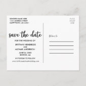 Verloving sparen de Datum Moderne Foto Briefkaart (Achterkant)