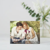 Verloving sparen de Datum Moderne Foto Briefkaart (Staand voorkant)