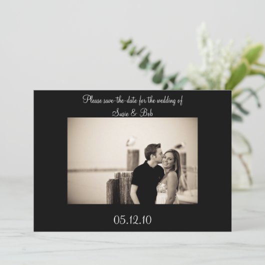verloving, sparen-de-datum save the date (Staand voorkant)