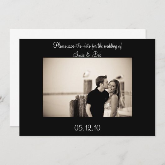 verloving, sparen-de-datum save the date (Voorkant / Achterkant)