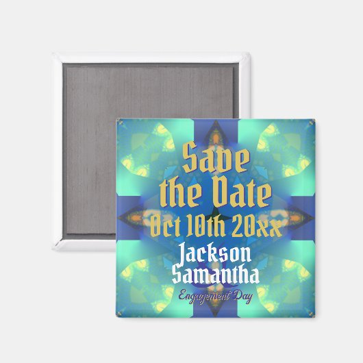 Verloving sparen de Magnet van de Datum (Voorkant / Achterkant)