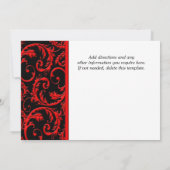 Verloving ter gelegenheid van het zwarte roodzwijn kaart (Achterkant)