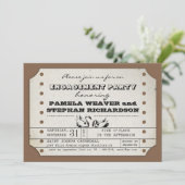  VERLOVING TICKET TYPOGRAFISCHE UITNODIGINGEN (Staand voorkant)