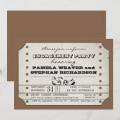  VERLOVING TICKET TYPOGRAFISCHE UITNODIGINGEN (Voorkant / Achterkant)