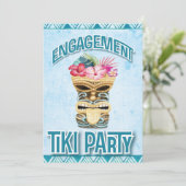 Verloving Tiki Hawaiian Luau Kaart (Staand voorkant)