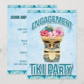 Verloving Tiki Hawaiian Luau Kaart (Voorkant / Achterkant)